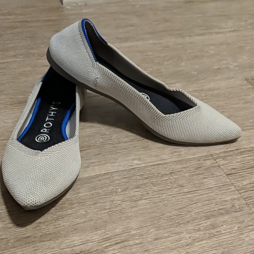 Rothy's The Point Flat - Flax Birdseye